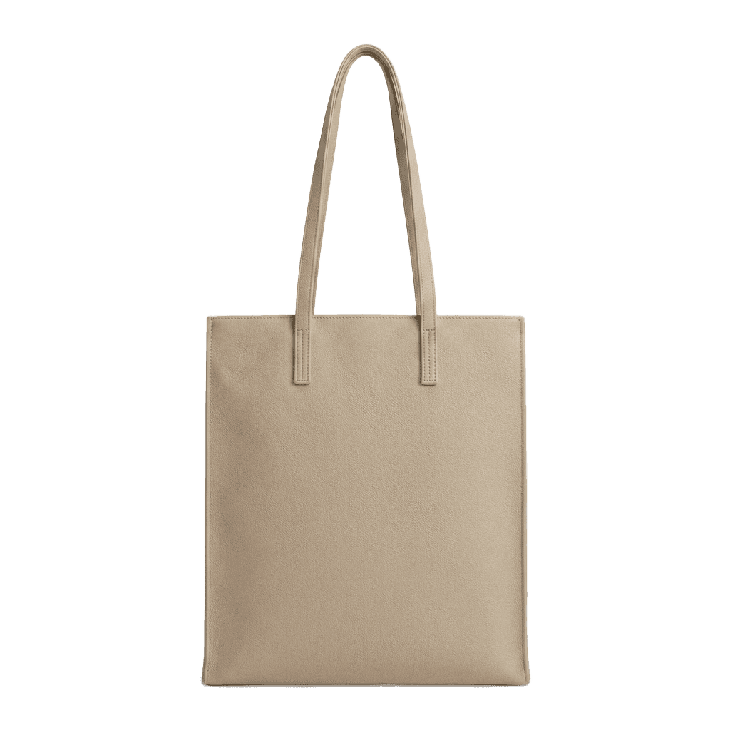 Leather Flat Tote Bag