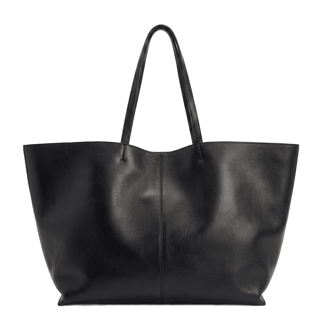 Oversized Leather East-West Tote