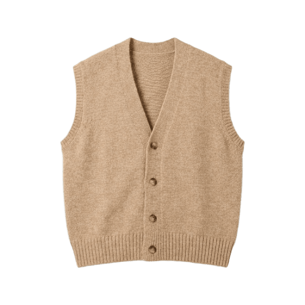 Beige Knit Vest
