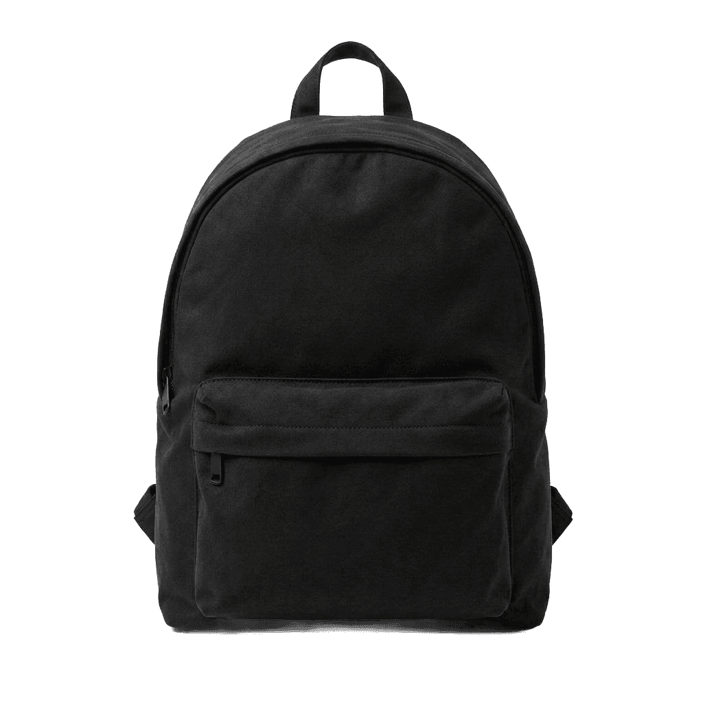 Black Classic Canvas Backpack