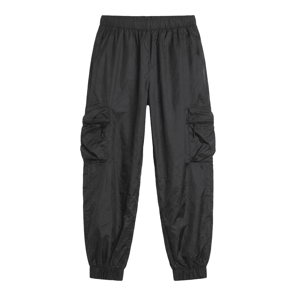 Black Nylon Cargo Pants