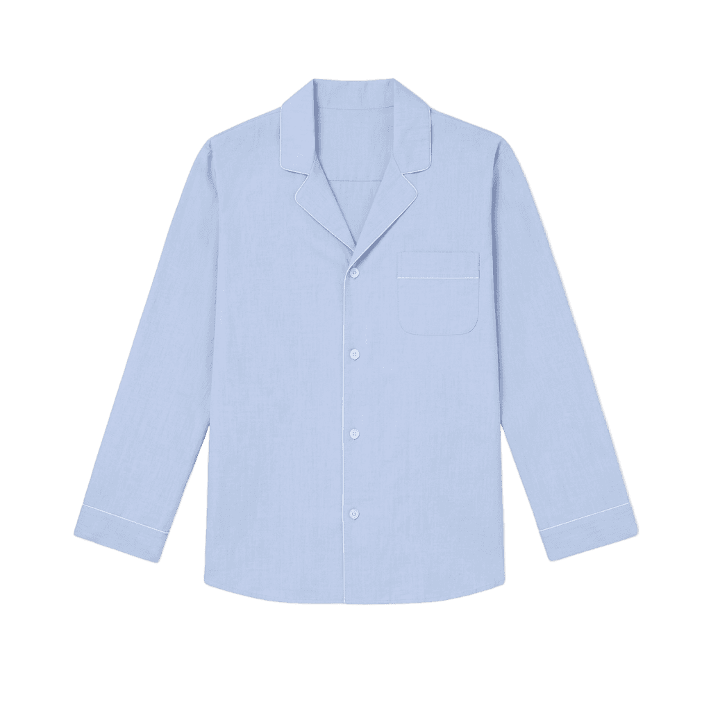 Light Blue Button-Up Pyjama Top