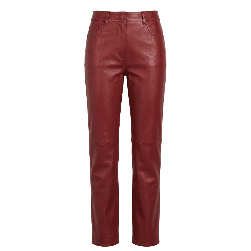 brighter red Leather Pants