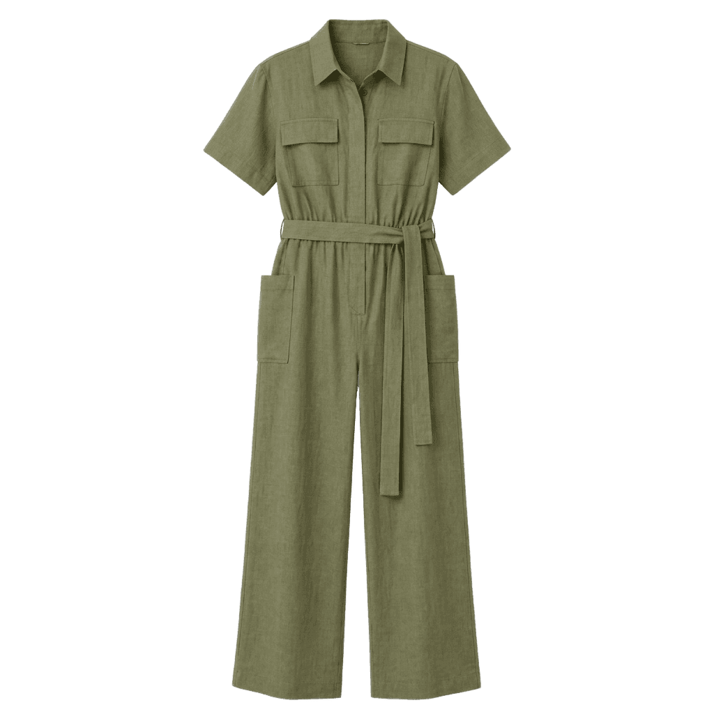 Short sleeve Utility Jumpsuit