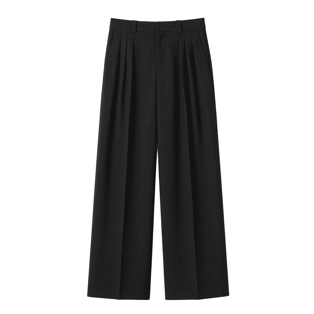 Women pleated wide leg pant