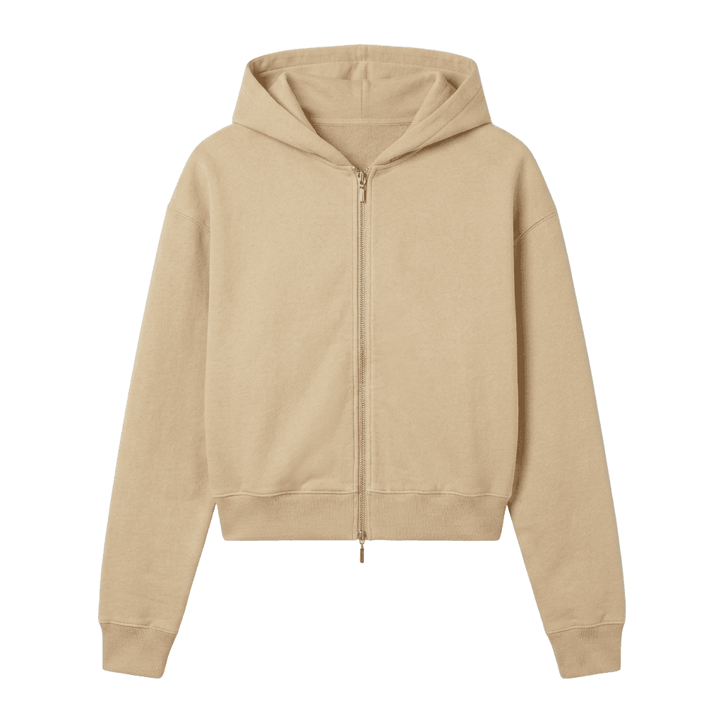 Short Zip Through Hoodie