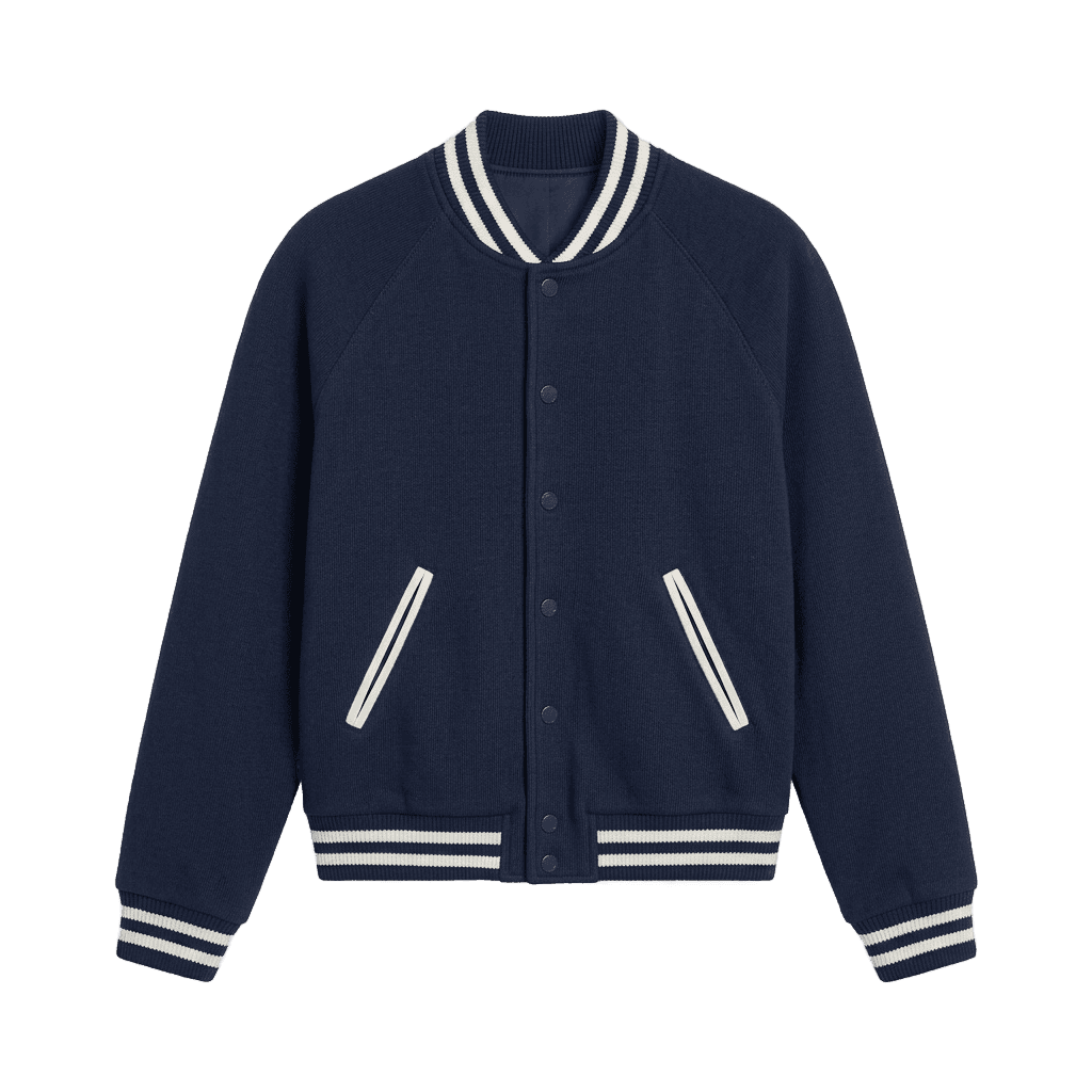 Solid Tone Varsity Jacket