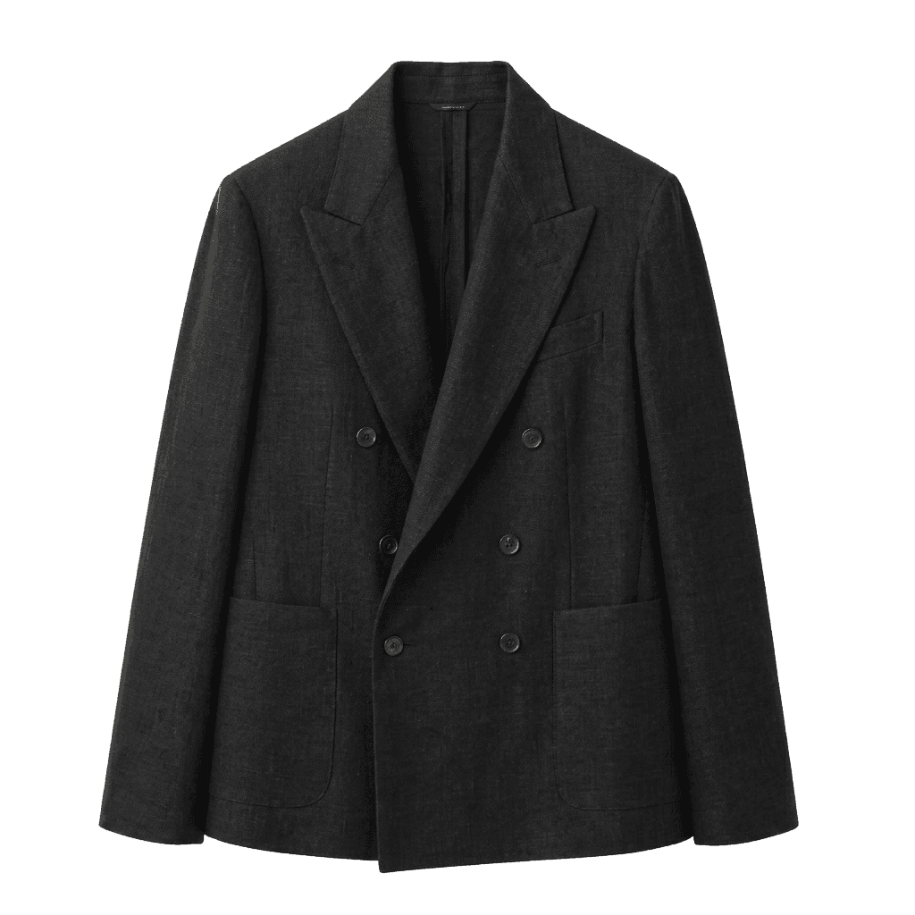Black Linen Blazer