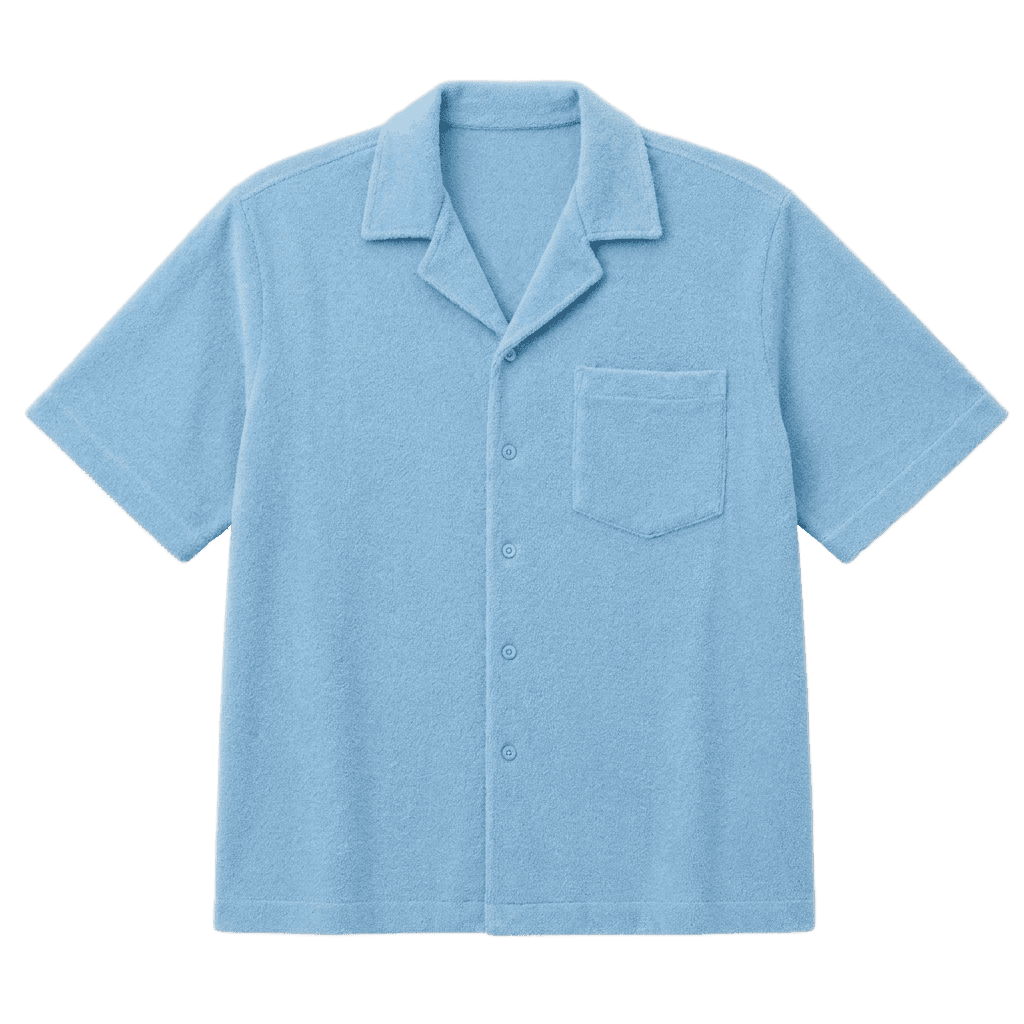 Blue Towelling Shirt