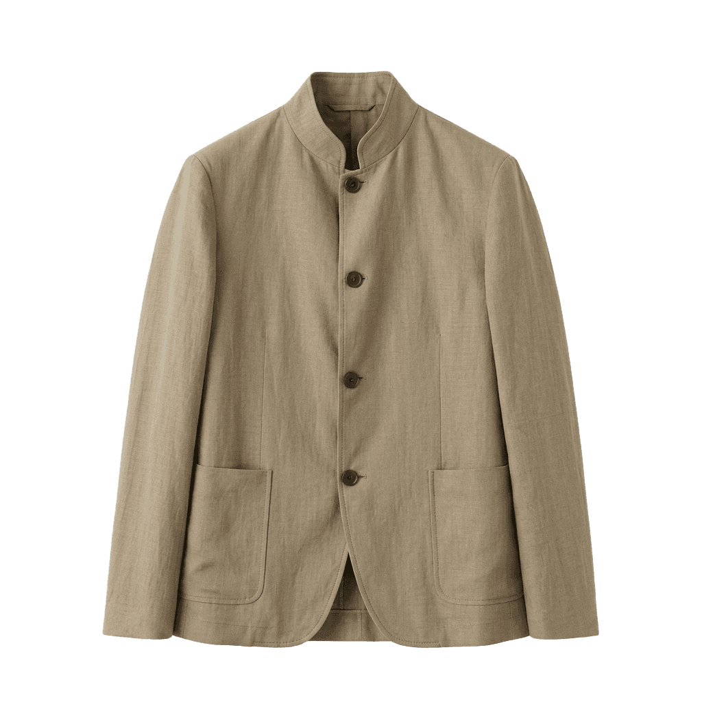 Dark Mandarin Collar Jacket