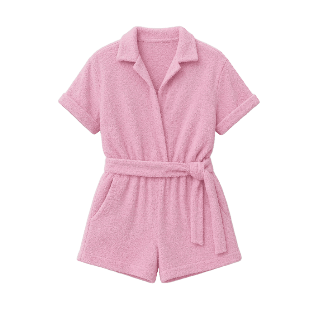 Pink Terry Cloth Romper