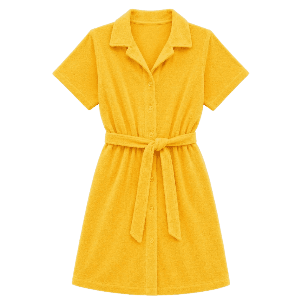 Terry Cloth Shirt Dress