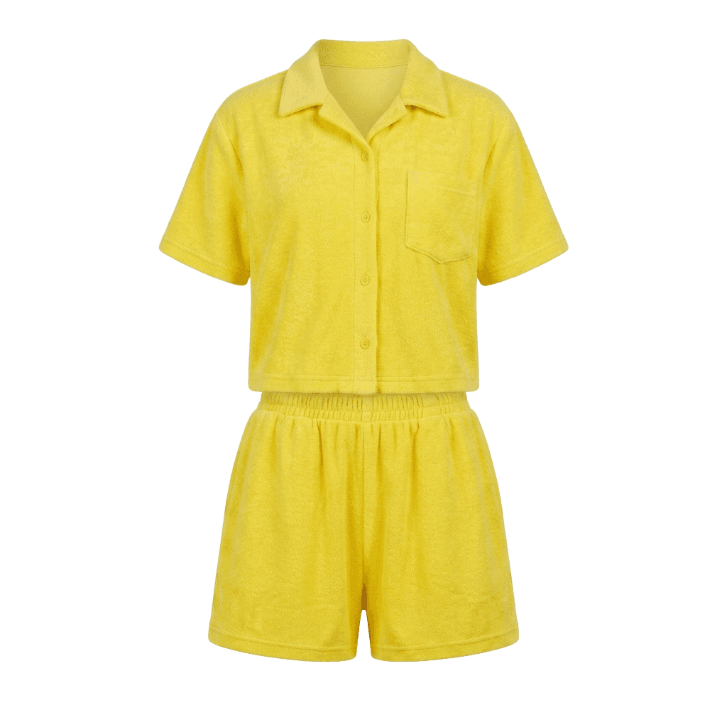 Yellow Towelling Romper
