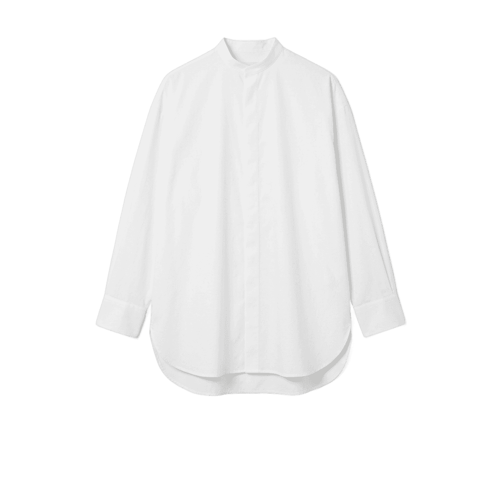 Band Collar Tuxedo Shirt