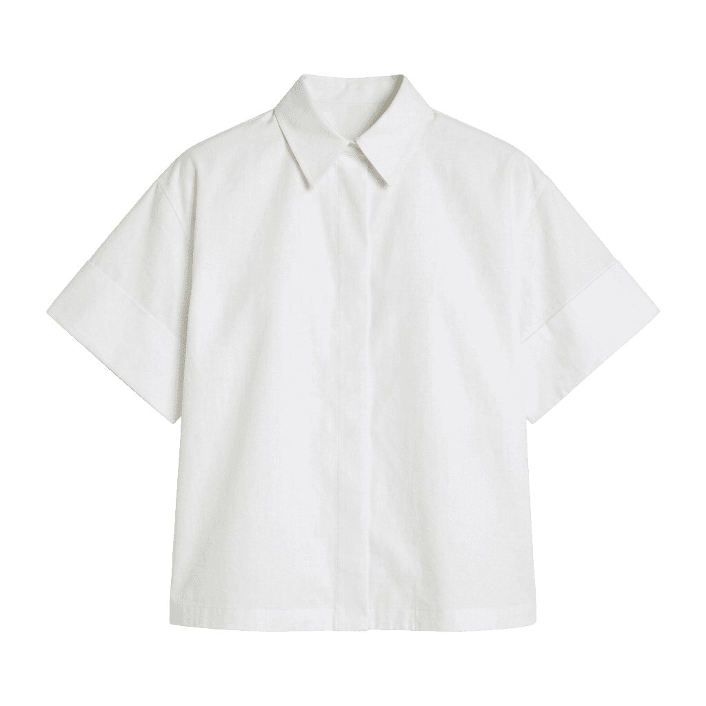 Short Sleeve Poplin Button-up